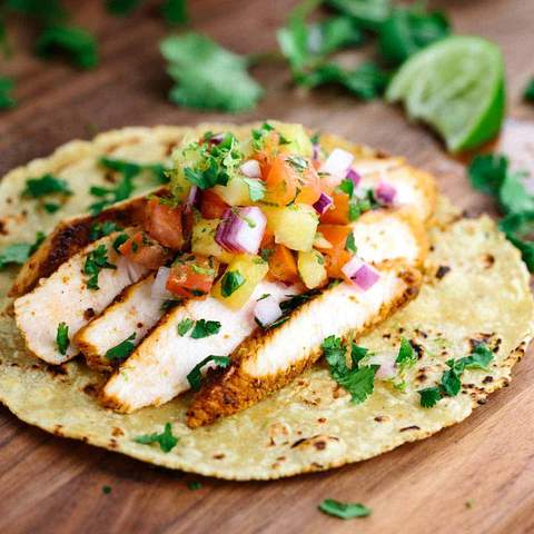 Pineapple Chicken Tacos | Reggaespice